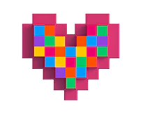 coeur pixel personnalisation lovebox